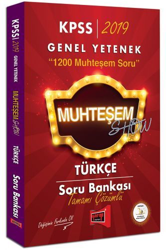 Yargı 2019 KPSS Muhteşem Show Türkçe Soru Bankası Çözümlü Yargı Yayınları