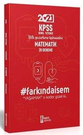 SÜPER FİYAT - İsem 2021 KPSS Matematik 20 Deneme Çözümlü İsem Yayınları