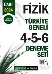 Pegem 2024 ÖABT Fizik Öğretmenliği Türkiye Geneli 3 Deneme (4-5-6) Pegem Akademi Yayınları