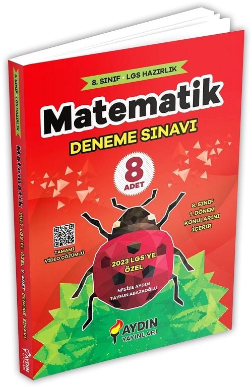 Aydın 2023 8. Sınıf LGS Matematik 1. Dönem 8 Deneme Aydın Yayınları