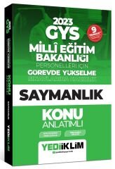 Yediiklim 2023 GYS MEB Milli Eğitim Bakanlığı Saymanlık Konu Anlatımlı Yediiklim Yayınları