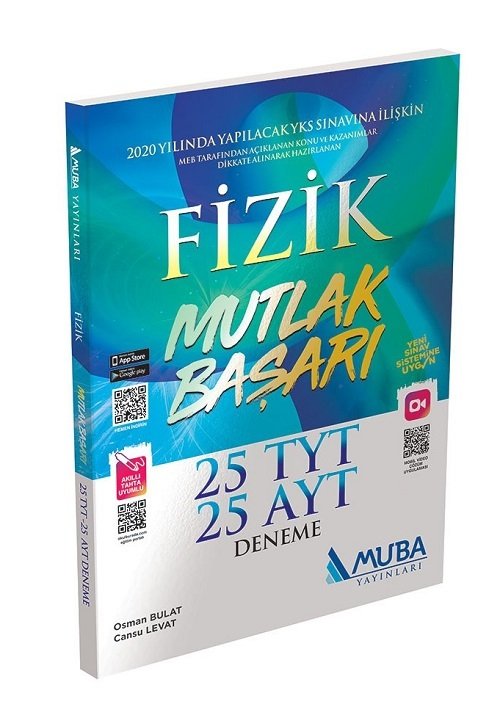 Muba YKS TYT AYT Fizik Mutlak Başarı 25 TYT 25 AYT 50 Deneme Muba Yayınları