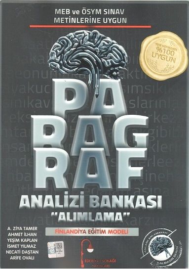 Edebiyat Sokağı Tüm Sınavlar İçin Paragraf Analizi Alımlama Soru Bankası Edebiyat Sokağı Yayınları