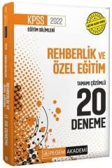 SÜPER FİYAT - Pegem 2022 KPSS Eğitim Bilimleri Rehberlik ve Özel Eğitim 20 Deneme Çözümlü Pegem Akademi Yayınları