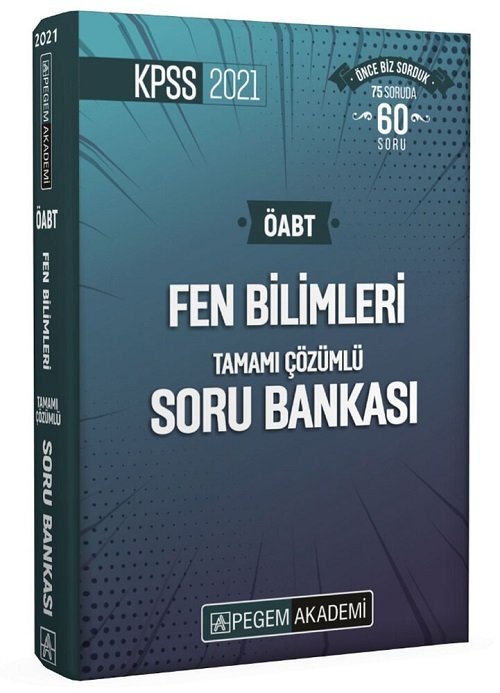 Pegem 2021 ÖABT Fen Bilgisi Fen ve Teknoloji Soru Bankası Çözümlü Modüler Set Pegem Akademi Yayınları