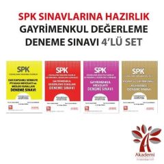 Akademi SPK SPF Gayrimenkul Değerleme Deneme 4 lü Set Akademi Consulting Yayınları