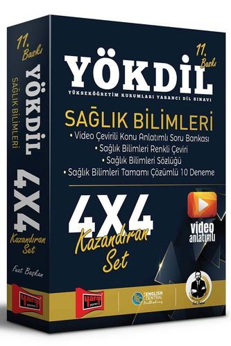 Yargı YÖKDİL Sağlık Bilimleri 4x4 Kazandıran 4 lü Set Fuat Başkan 11. Baskı Yargı Yayınları