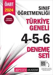 Pegem 2024 ÖABT Sınıf Öğretmenliği Türkiye Geneli 3 Deneme (4-5-6) Pegem Akademi Yayınları