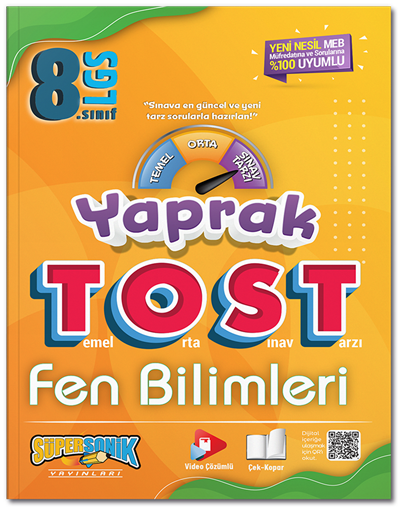 Süpersonik 8. Sınıf LGS Fen Bilimleri Yaprak TOST Süpersonik Yayınları