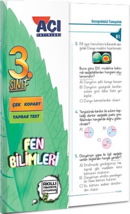 Açı Yayınları 3. Sınıf Fen Bilimleri Yaprak Test Açı Yayınları