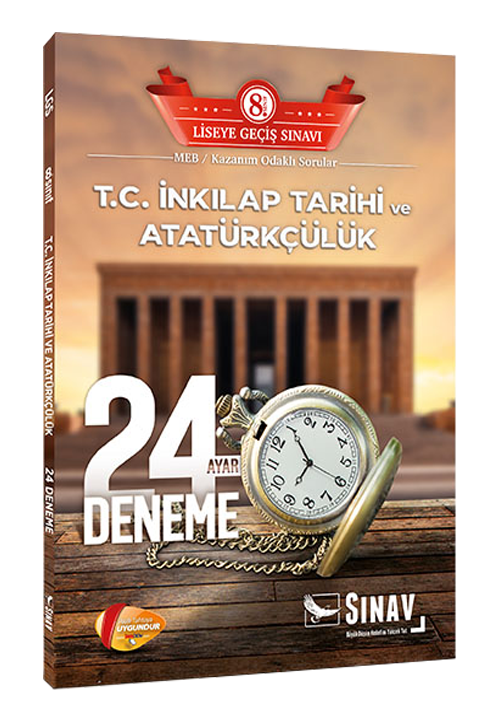 Sınav 8. Sınıf LGS TC İnkılap Tarihi ve Atatürkçülük 24 Deneme Sınavı Sınav Yayınları