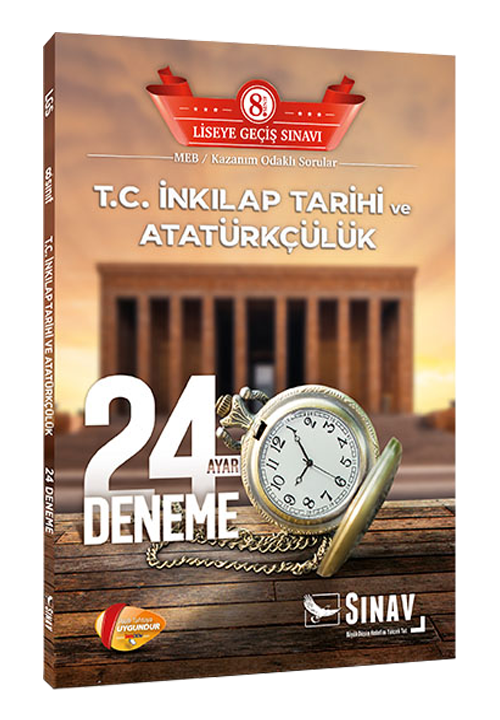 Sınav 8. Sınıf LGS TC İnkılap Tarihi ve Atatürkçülük 24 Deneme Sınavı Sınav Yayınları