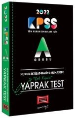 Yargı 2022 KPSS A Grubu Hukuk-İktisat-Maliye-Muhasebe Yaprak Test Yargı Yayınları