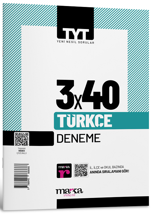 Marka 2025 YKS TYT Türkçe 3x40 Deneme Marka Yayınları