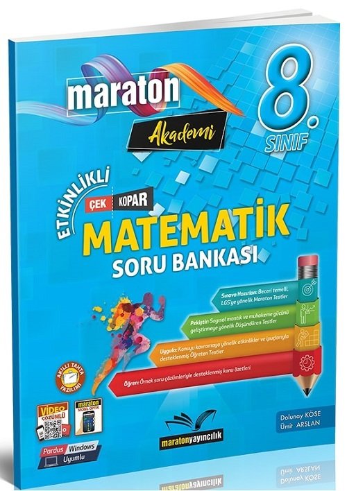 Maraton 8. Sınıf Matematik Etkinlikli Çek Kopar Soru Bankası Maraton Yayınları