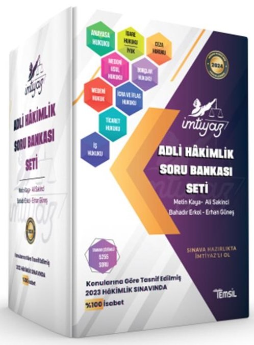 Temsil 2024 İMTİYAZ Adli Hakimlik Soru Bankası Modüler Set Çözümlü Temsil Yayınları