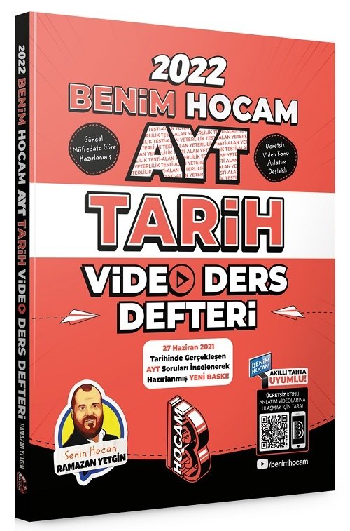 Benim Hocam 2022 YKS AYT Tarih Video Ders Defteri - Ramazan Yetgin Benim Hocam Yayınları