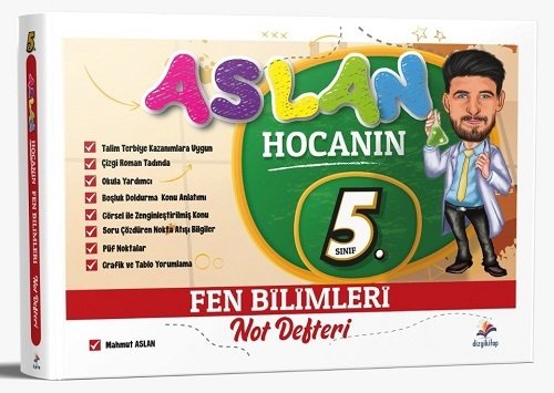 Dizgi Kitap 5. Sınıf Fen Bilimleri Aslan Hocanın Not Defteri - Mahmut Aslan Dizgi Kitap