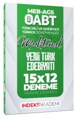 İndeks Akademi 2025 ÖABT MEB-AGS Muhtemel Türk Dili Edebiyatı-Türkçe Yeni Türk Edebiyatı 15x12 Deneme Çözümlü İndeks Akademi Yayıncılık