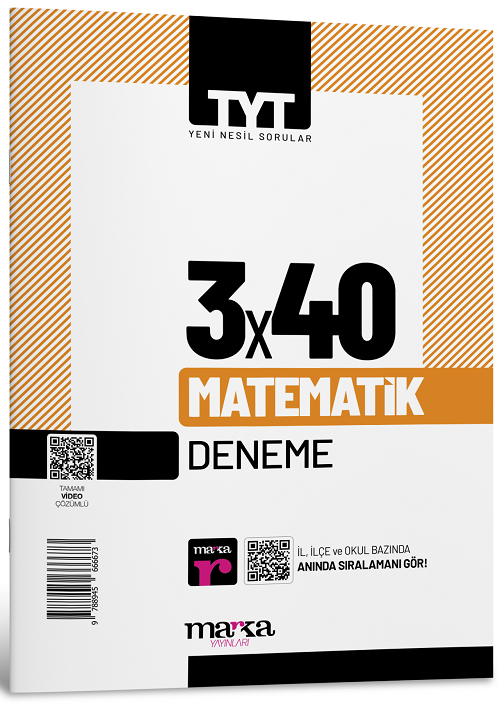 Marka 2025 YKS TYT Matematik 3x40 Deneme Marka Yayınları