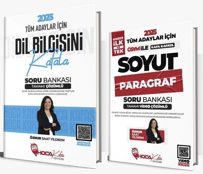 Hoca Kafası 2025 KPSS Dil Bilgisi + Paragraf Soru Bankası 2 li Set - Öznur Saat Yıldırım Hoca Kafası Yayınları