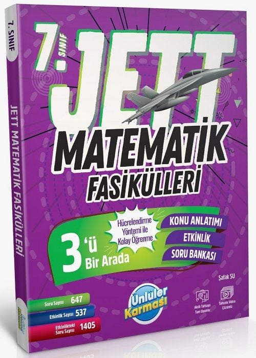 Ünlüler 7. Sınıf Matematik JETT Soru Fasikülleri Ünlüler Yayınları