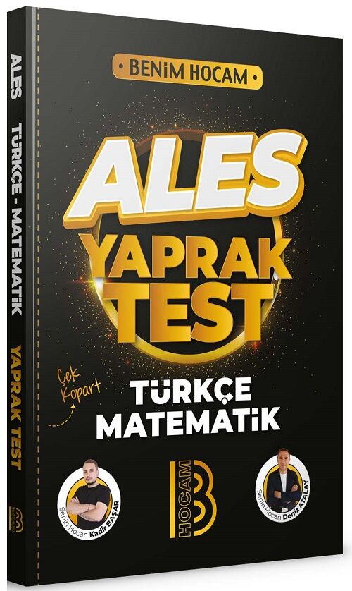 Benim Hocam 2023 ALES Türkçe Matematik Yaprak Test - Deniz Atalay, Kadir Başar Benim Hocam Yayınları