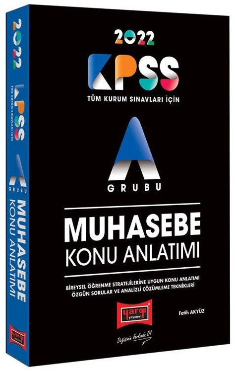 Yargı 2022 KPSS A Grubu Muhasebe Konu Anlatımı Yargı Yayınları