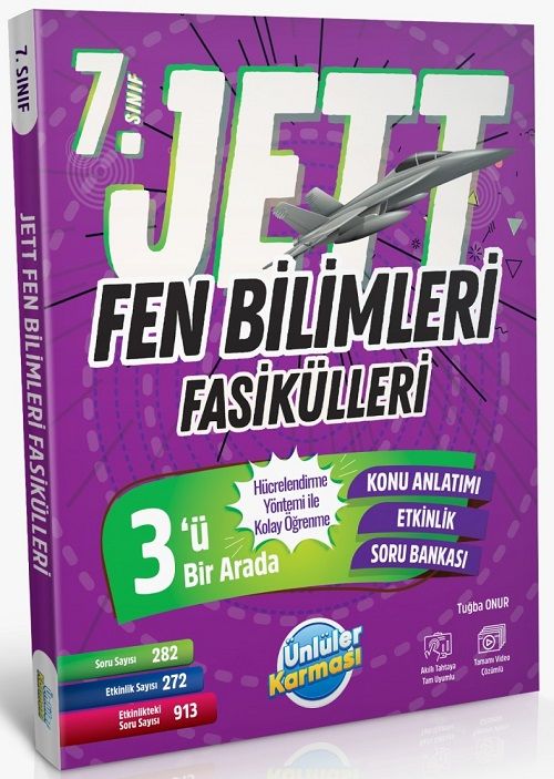 Ünlüler 7. Sınıf Fen Bilimleri JETT Soru Fasikülleri Ünlüler Yayınları