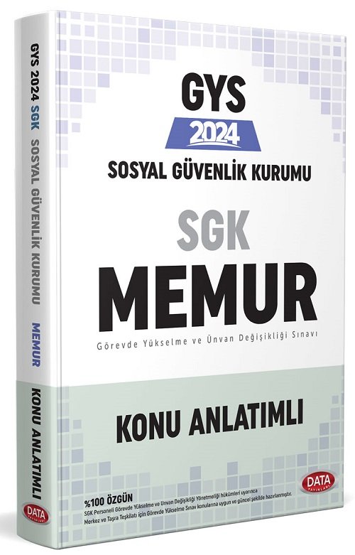 Data 2024 GYS SGK Memur Konu Anlatımlı Görevde Yükselme Data Yayınları