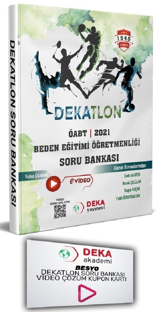 Deka Akademi 2021 ÖABT Beden Eğitimi Öğretmenliği Dekatlon Soru Bankası Çözümlü Deka Akademi Yayınları