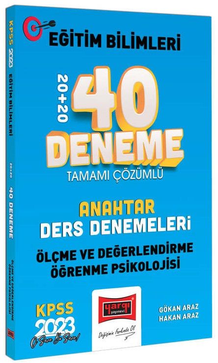 Yargı 2023 KPSS Eğitim Bilimleri Ölçme Değerlendirme, Öğrenme Psikolojisi Anahtar 40 Deneme Çözümlü Yargı Yayınları