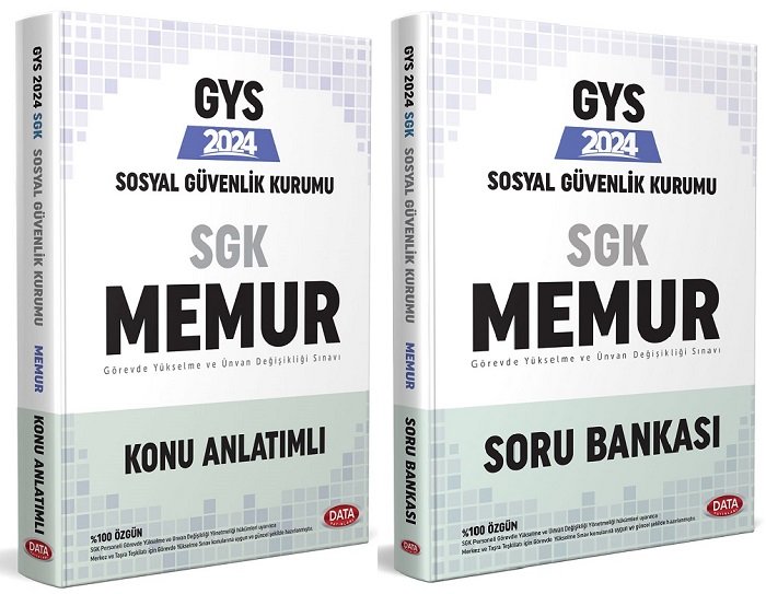 Data 2024 GYS SGK Memur Konu + Soru 2 li Set Görevde Yükselme Data Yayınları