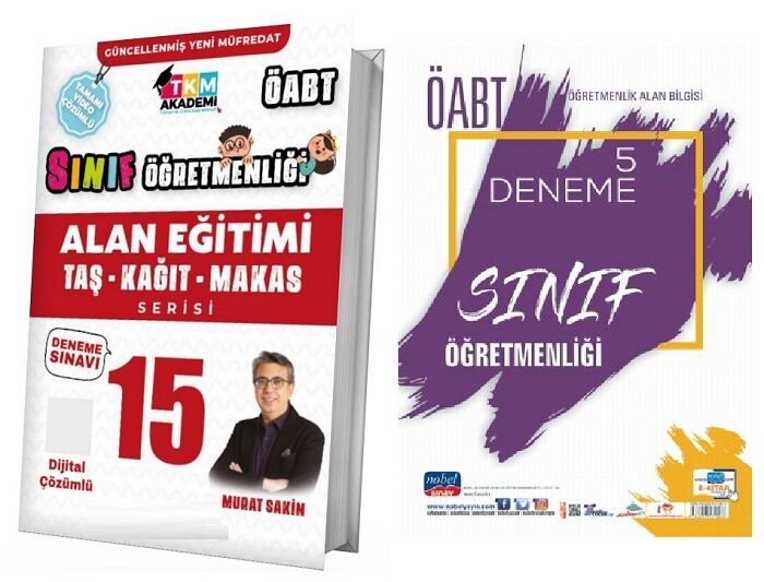 SÜPER FİYAT - TKM + Nobel ÖABT Sınıf 15+5 Deneme 2 li Set - Murat Sakin TKM Akademi + Nobel Sınav Yayınları