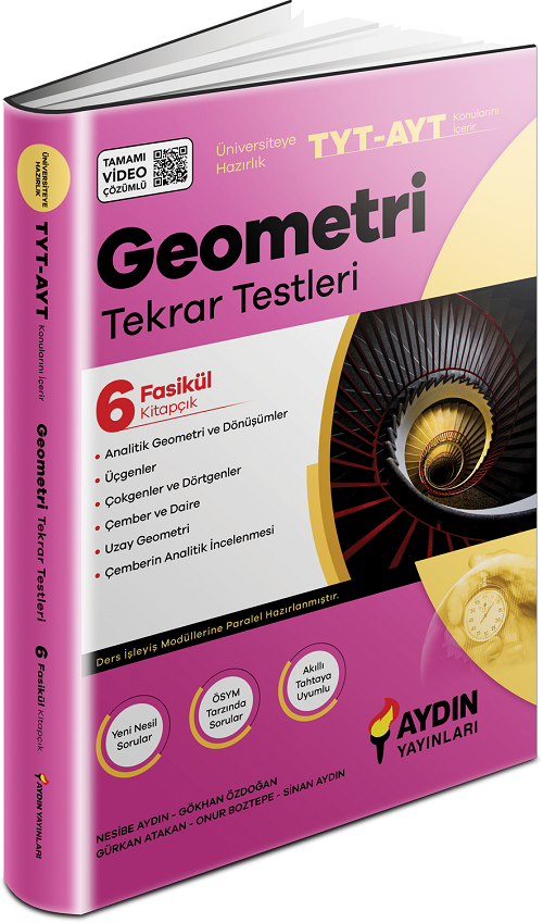 Aydın YKS TYT AYT Geometri Tekrar Testleri Aydın Yayınları