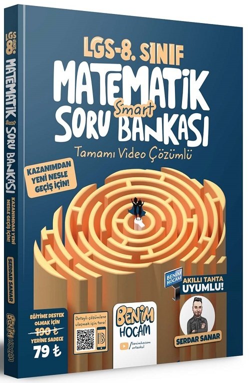 Benim Hocam 8. Sınıf LGS Matematik Smart Soru Bankası Video Çözümlü Benim Hocam Yayınları