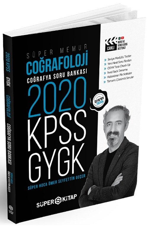 SÜPER FİYAT - Süper Kitap KPSS Coğrafya Coğrafoloji Soru Bankası Çözümlü Süper Kitap Yayınları