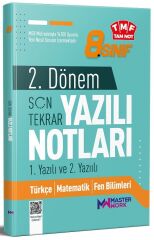 Master Work 8. Sınıf 2. Dönem 1. ve 2. Yazılı Notları Son Tekrar Master Work Yayınları