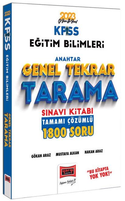 Yargı 2023 KPSS Eğitim Bilimleri Genel Tekrar Tarama Anahtar Serisi 1800 Soru Bankası Çözümlü Yargı Yayınları