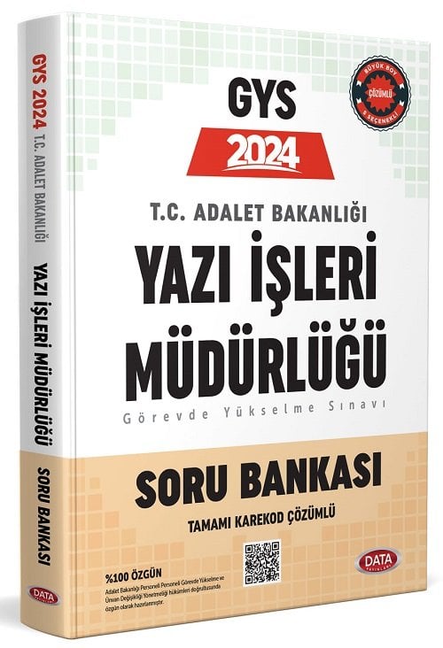 Data 2024 GYS Adalet Bakanlığı Yazı İşleri Müdürlüğü Soru Bankası Görevde Yükselme Data Yayınları