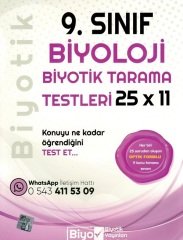 Biyotik 9. Sınıf Biyoloji 25x11 Biyotik Tarama Testleri Biyotik Yayınları