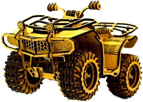 Frezya Toyzz Puzzle Ahşap 3D ATV Motor 570 Parça Frezya Toyzz