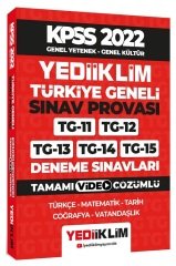 Yediiklim 2022 KPSS Genel Yetenek Genel Kültür Türkiye Geneli Sınav Provası Deneme Sınavları (11-12-13-14-15) Yediiklim Yayınları