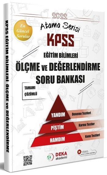 Deka Akademi 2022 KPSS Eğitim Bilimleri Ölçme ve Değerlendirme Atama Serisi Soru Bankası Çözümlü Deka Akademi Yayınları