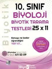 Biyotik 10. Sınıf Biyoloji 25x11 Biyotik Tarama Testleri Biyotik Yayınları