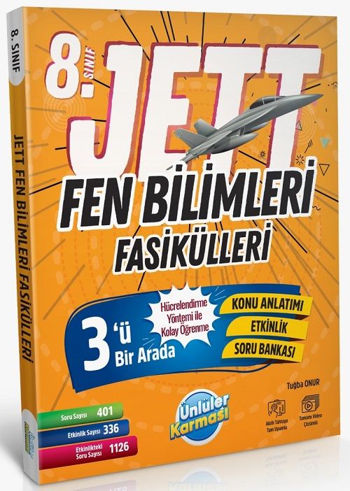 Ünlüler 8. Sınıf Fen Bilimleri JETT Soru Fasikülleri Ünlüler Yayınları