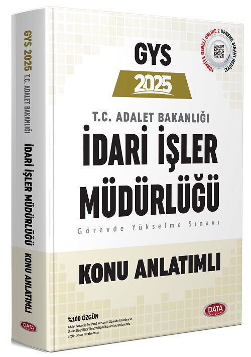 Data 2025 GYS Adalet Bakanlığı İdari İşler Müdürlüğü Konu Anlatımlı Görevde Yükselme Data Yayınları