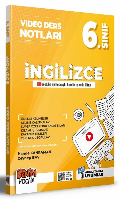 Benim Hocam 6. Sınıf İngilizce Video Ders Notları Benim Hocam Yayınları