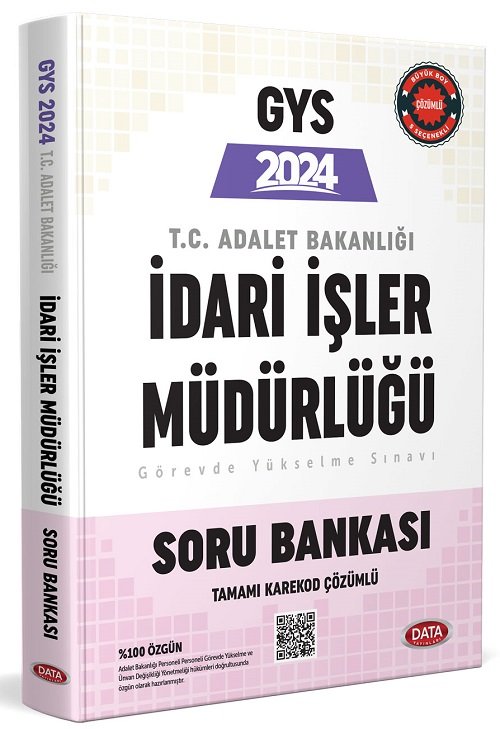 Data 2024 GYS Adalet Bakanlığı İdari İşler Müdürlüğü Soru Bankası Görevde Yükselme Data Yayınları