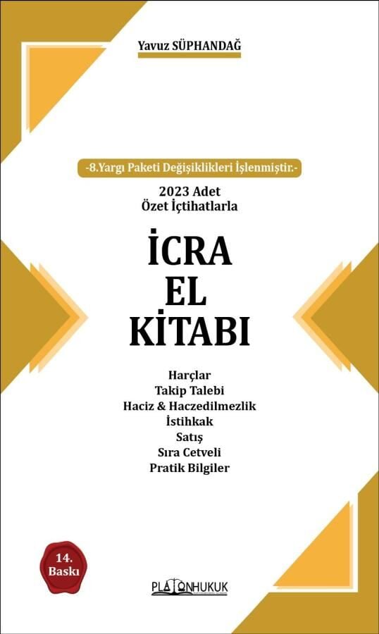 Platon İcra El Kitabı 14. Baskı - Yavuz Süphandağ Platon Hukuk Yayınları